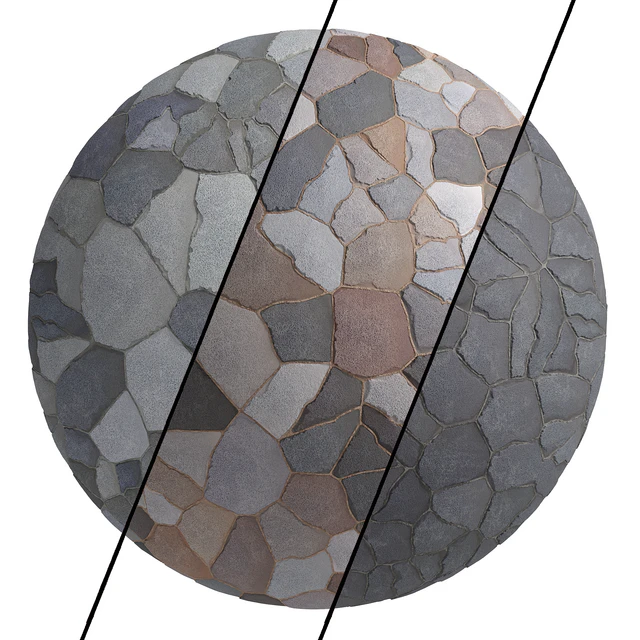 Ston Wall Material 2 - By 3 color, Pbr By Sbsar, 4k — Descargar