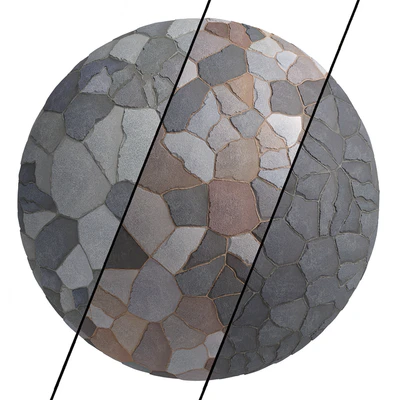 Ston Wall Material 2 - By 3 color, Pbr By Sbsar, 4k — Ver 1