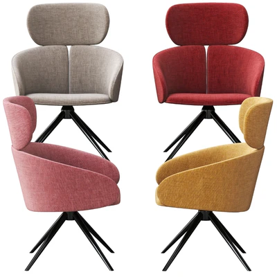 Mobboli PEACH Fabric armchair with headrest — Вид 3