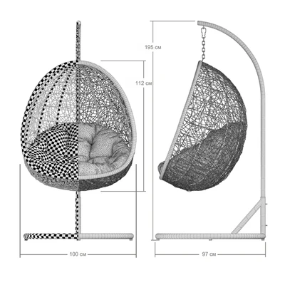 Suspended chair swing Cyprus — Ver 2