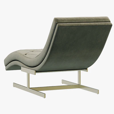RH Modern Royce Leather Chaise — Вид 3