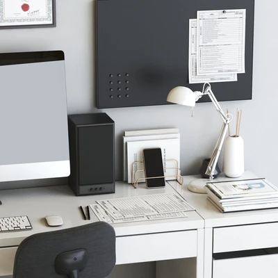 IKEA MICKE scandinavian office workplace set — Ver 3