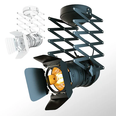 American Vintage Retro industrial art iron Ceiling light — Вид 1