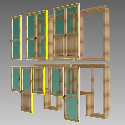 Set of wooden doors 3 | Constructor — Ver 3
