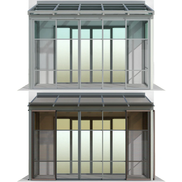 Metal glazed veranda terrace — Descargar