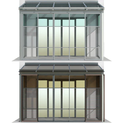Metal glazed veranda terrace — Ver 5