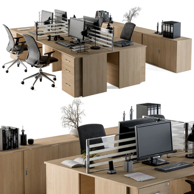 Office Furniture - employee Set 08 — Вид 3