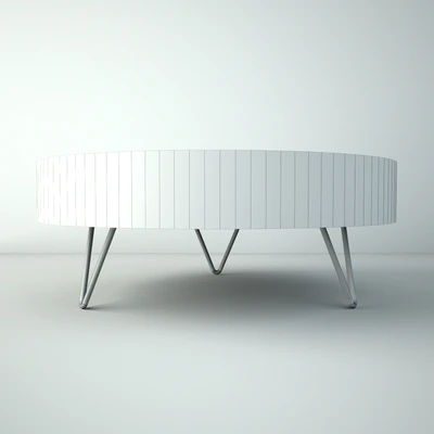 Salvaged Round Pinwheel Coffee Table — Ver 2