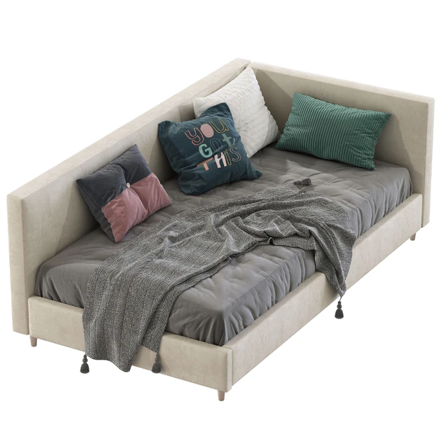 Corner Timo Upholstered Bed — Descargar