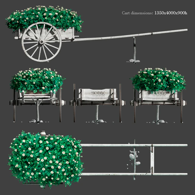 Cart with flowers — Descargar