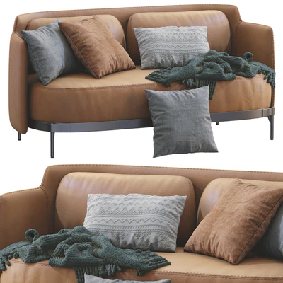 Minotti Tape Leather Sofa — Ver 2