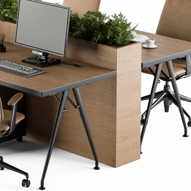 Office Furniture - employee Set 29 — Скачать