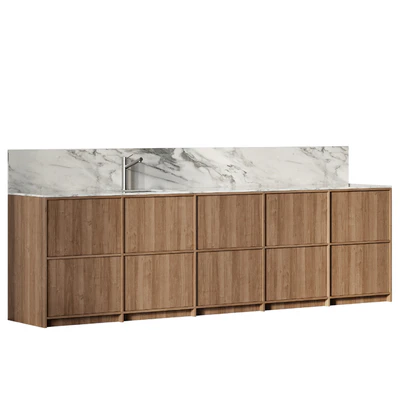 Straight kitchen with island — Ver 2