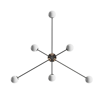 Designer chandelier with glass shades JESI — Вид 2