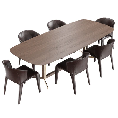 Dining set natuzzi atta chair C016 campus table T188 — Вид 3