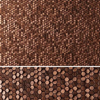 3D panels WOODEN Hexagon — Скачать