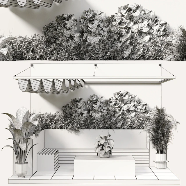 Landscape Furniture with Pergola and Roof garden 12 — Скачать