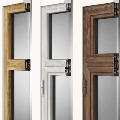Распашные витражные деревянные окна / Swing stained-glass wooden windows — Вид 4