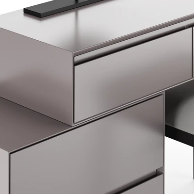 Dressing table HOMARY Gray Makeup Vanity Set — Ver 3