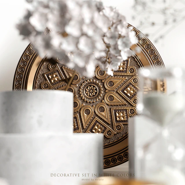 Decorative set in white colors — Descargar