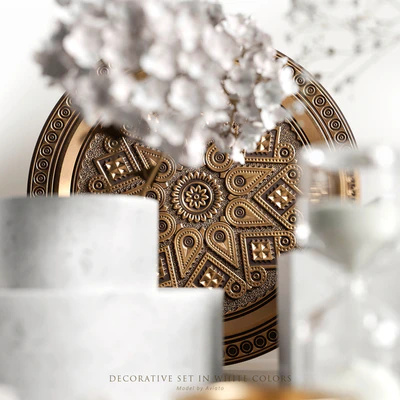 Decorative set in white colors — Ver 4