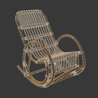 Rocking-chair children's from a rattan, Malu — Ver 2