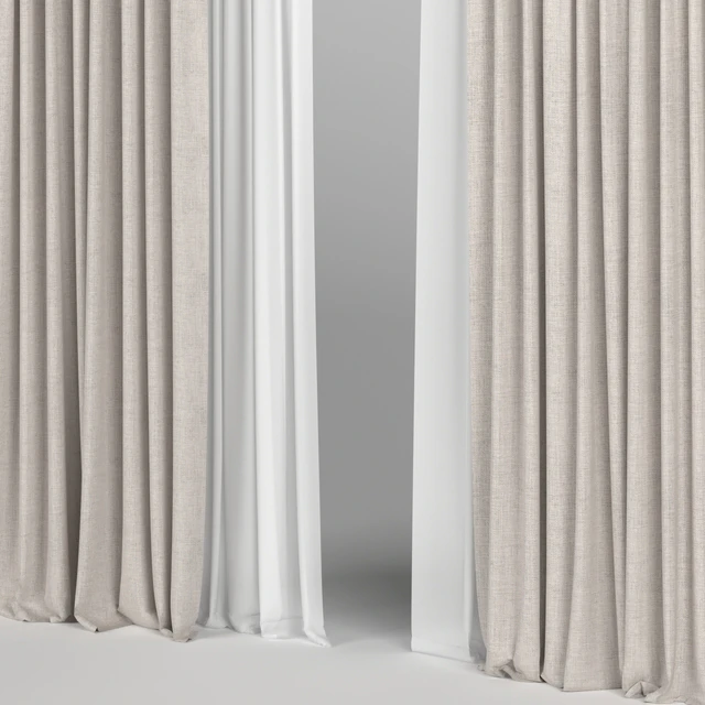 Curtains with tulle. — Download