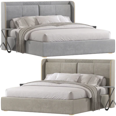 White Wingback Bed 102 — Вид 1