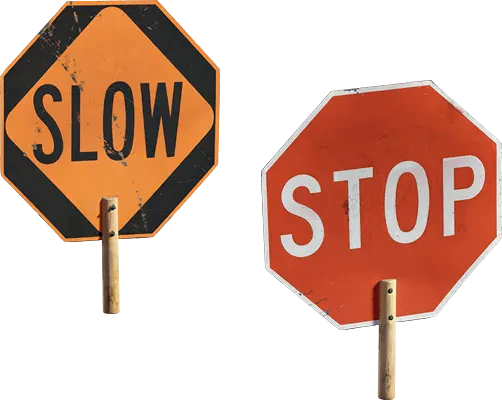 stop slow traffic sign 001 — Descargar