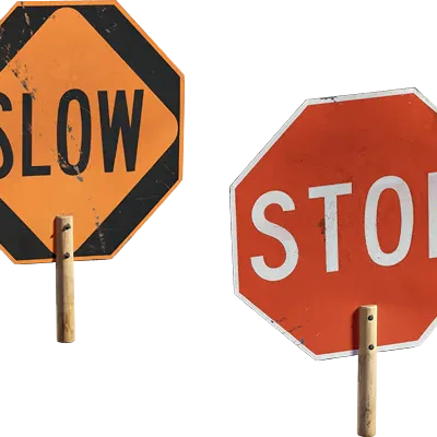 stop slow traffic sign 001 — Descargar