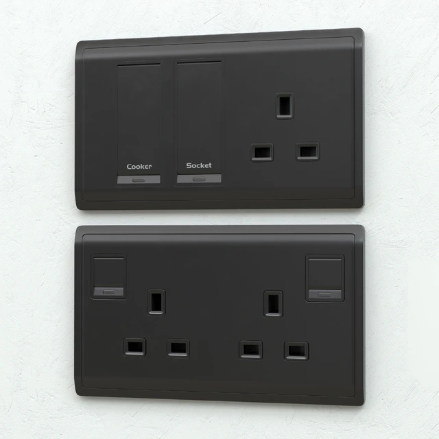 Schneider pieno switches & sockets matte black — Descargar