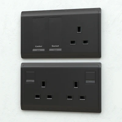 Schneider pieno switches & sockets matte black — Ver 3