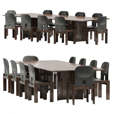 Crevasse table & Tobia Scarpa Chair — Вид 1