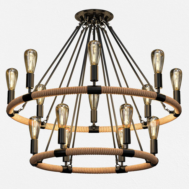 Rope Wrapped Pendant Industrial Style — Descargar