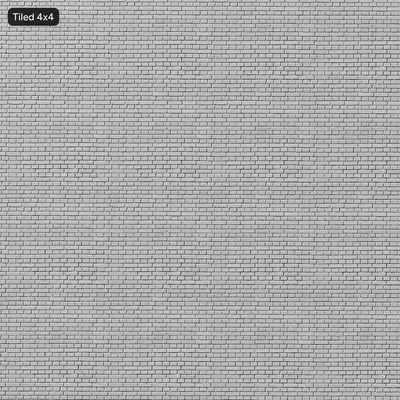 whitewashed running bond brick texture white — View 5