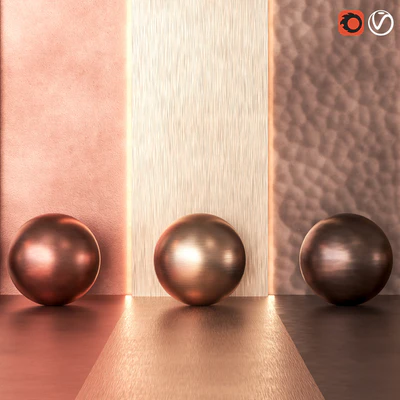 5 in 1 Copper Metal Pack Textures & Materials 4K - Seamless - Vol 1 — Вид 2