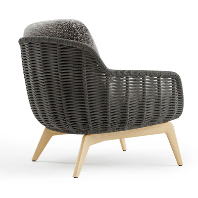 Outdoor Garden Woven Lounge Armchair Belt Cord — Ver 5