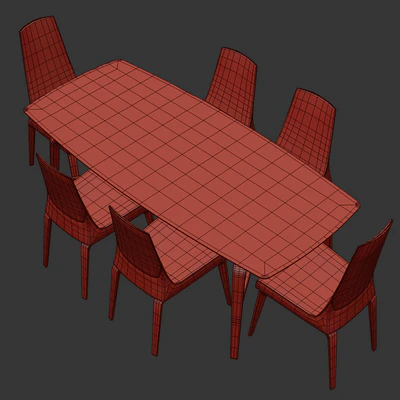 Table giorgetti blade and chairs giorgetti ala — Ver 2