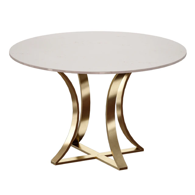 Damen 48 "White Marble Top Dining Table (Crate and Barrel) — Descargar