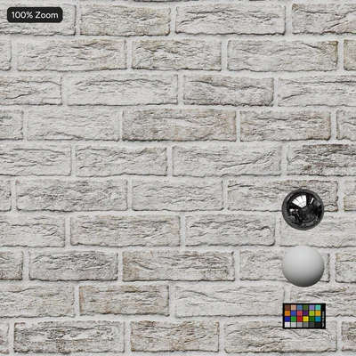 rusticated running bond brick wall texture white — View 2