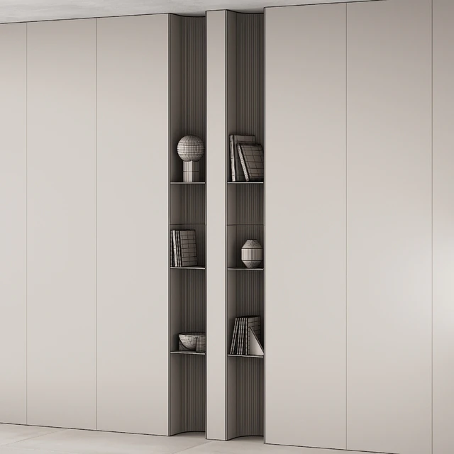 416 bookcase and rack 09 halfround semicircle arc modular shelfs 02 — Descargar