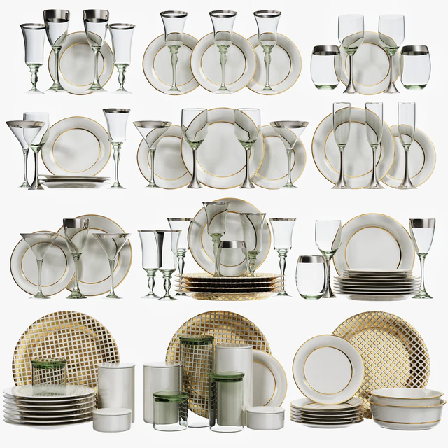Classic glasses and dishes — Descargar