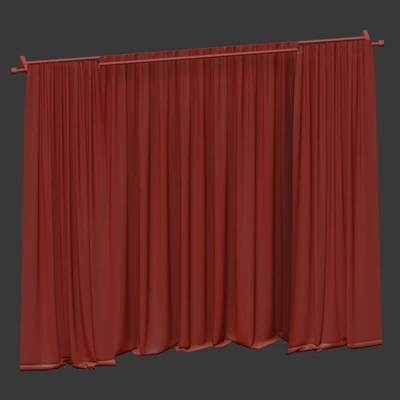 Curtains with tulle — Ver 4