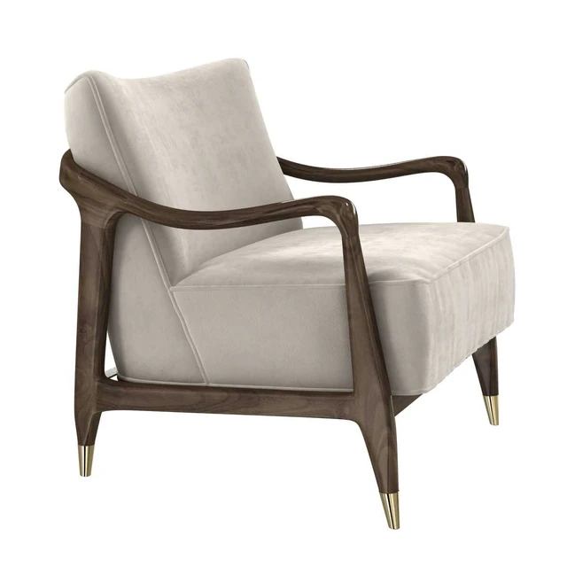 Midcentury Sculptural Gio Ponti Style Walnut Lounge Chairs 1950s — Скачать