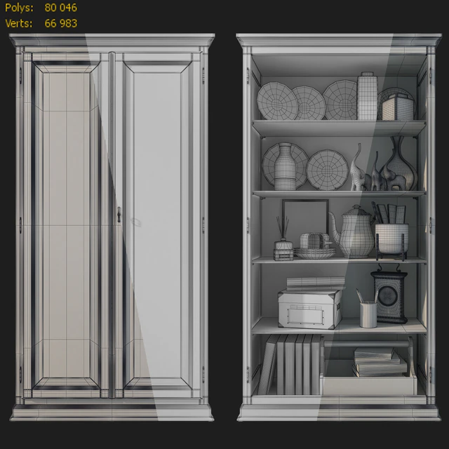 Cabinet / showcase with glass Showcase Domeniche Tosato — Descargar