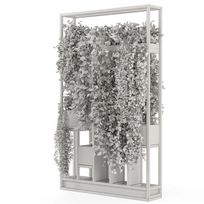 Indoor Hanging Plants in Metal Stand - Set 1698 — Ver 4