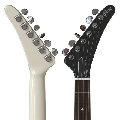 Gibson Explorer Electric Guitar - (White, Black, Beige) — View 3