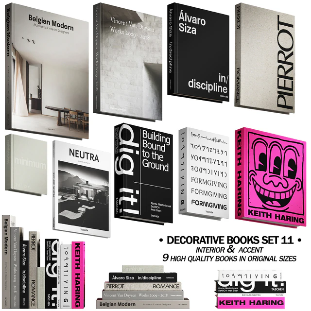 058 Decorative books set 11 neutral 03 — Скачать