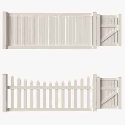 Set of PVC fences + wicket — Ver 3