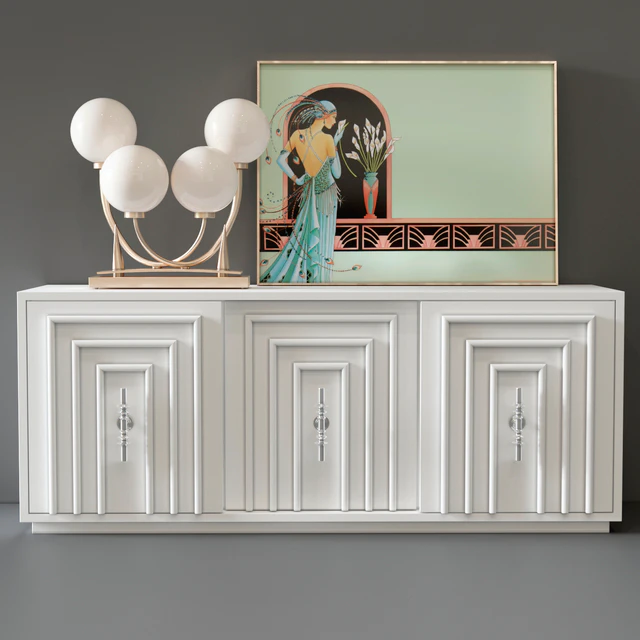 Chest of drawers Art Deco 3 Door Credenza — Descargar